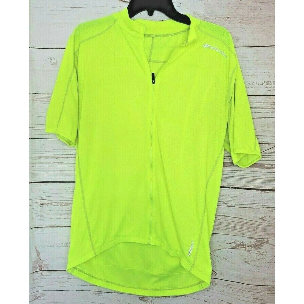 Bell Wether Cadence Full Zip Polyester Lime Green Full Zip Shirt With Pockets